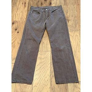 Levi Strauss 514 Jeans Mens 34x32 Straight Leg Dark Gray Casual Denim Pants